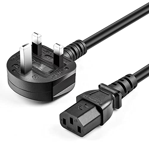 BICMIC - Cable de alimentación para PC, computadora, TV, monitor, pantalla, impresora, vigilante, proyector de 3 pines IEC320C13 Cover