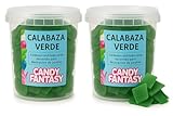 Fruta Escarchada Roscón Calabaza Verde 1 Kg - Fruta Confitada en Formato de 2 Cubos de 500g