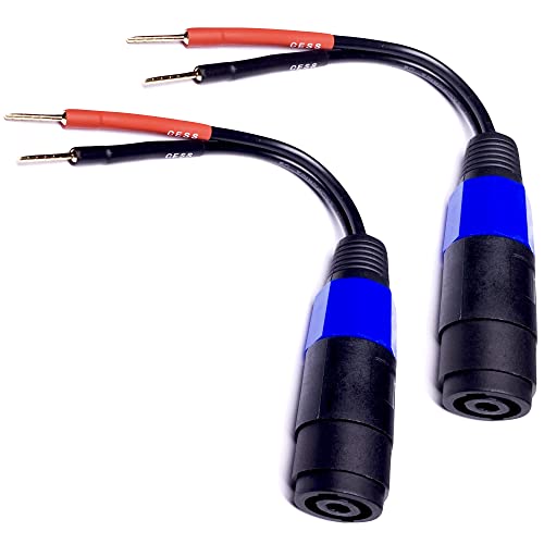 Fiche banane 2 mm vers Speakon CESS-170 en cuivre étamé durable