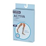 JOBST ACTIVA SoSoft 8-15 mmHg Compression Socks Knee High Closed Toe, Brocade Design, Sand, Large