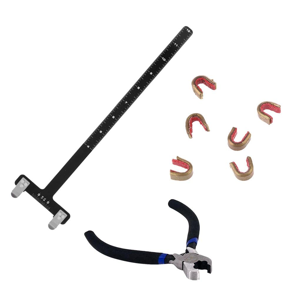 perfk Archery Bow Nockstring Setting Kit Bow Plier Nocking Points and T Bow Square