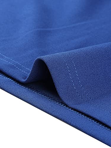 Allegra K Women's Work Dress Sleeveless Contrast Color Bodycon Sheath Dresses X-Small Blue #TOP5