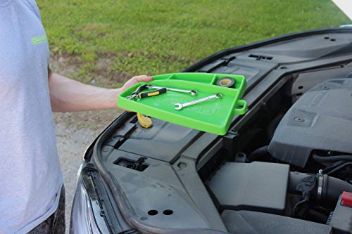 Gripty | Premium Silicone Tool Tray | Flexible | Multi Purpose Mat | Portable Tool Box Organizer | No Magnets | Easy Clean Up | (Medium-Original Green) #TOP1