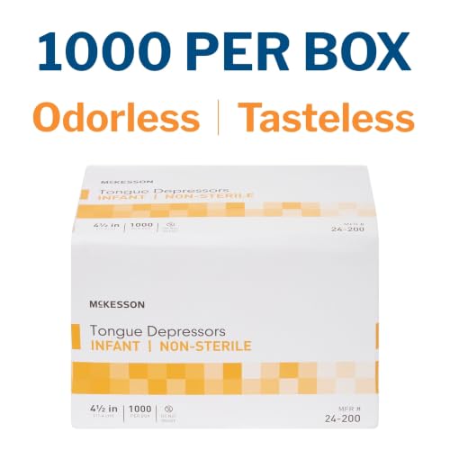 Image of McKesson Tongue Depressors Infant Size, Wood, 4, 4.5 in, 10000 ct | Unflavored, Splinter-Free, Use for Medical, Arts, Crafts, Spa