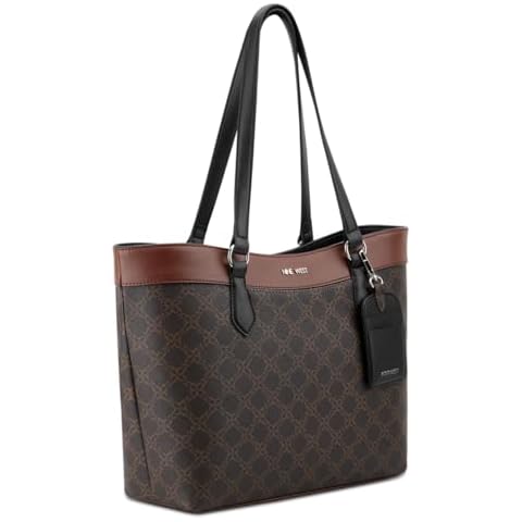 Nine West LIOR Tote, Brown Logo Multi Cover
