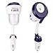MASO Diffusore di oli essenziali per auto portatile con doppio caricatore USB da auto da 50 ml, mini umidificatore ad ultrasuoni per ambienti interni dell'auto più comodi e sani (blu)