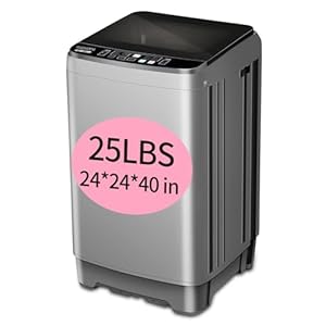 25 lbs Full-Automatic Washing Machine with LED Display, Laundry Washer with Drain Pump, 10 Wash Programs 8 Water Levels, Grey