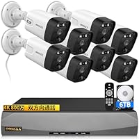 Amazon.co.jp: 【双方向通話・130°超広角・4K800万画素】 OOSSXX 防犯