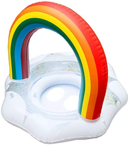 Amazon Hehw 浮き輪 ベビー 足入れ 子供用 うきわ 幼児 フロート 虹 雲 スパンコール Ins風 プール用 水遊び スイムリング お風呂 浮き具 強い浮力 超可愛い 0 4歳 男の子 女の子 兼用 プレゼント ベビー浮き輪 おもちゃ