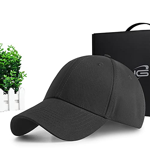Foto von Tybiky Unisex Kappe Outdoor Baseball Cap Damen Sonnenhut Verstellbar Mützen Erwachsenen Mütze Casual Cool Mode Baseballmütze Hip Hop Flat Hüte Herren Baseballkappe, Schwarz