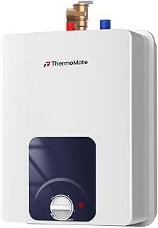 ThermoMate Mini Tank Water Heater Electric, ES250B 2.5 Gallon Point of Use Under Sink Water Heater, 120V Corded Wall or Floor Mounted, UL Listed