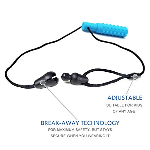 Image of Sensory Chew Necklace (3 Pack) - Sensory Oral Motor Aids Teether Toys for Autism, ADHD, Baby Nursing or Special Needs- Chewing Biting Fidgeting for Kids Adult Chewers (Standard Firm)