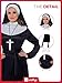 Smiffys Nun Costume, Black with Dress, Belt & Headdress, Saints and Sinners Fancy Dress, Nun Dress Up Costumes Smiffys Nun Costume, Black with Dress, Belt & Headdress, Saints and Sinners Fancy Dress, Nun Dress Up Costumes