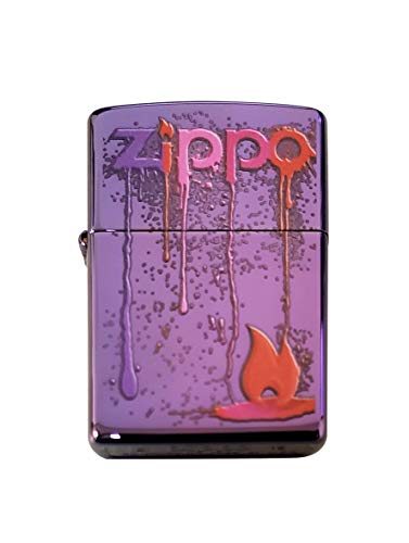 Zippo Custom Lighter - Melting Dripping Zippo Colors - Regular Abyss - Gifts for Him, for Her, for Husband, for Wife, for Them, for Men, for Women