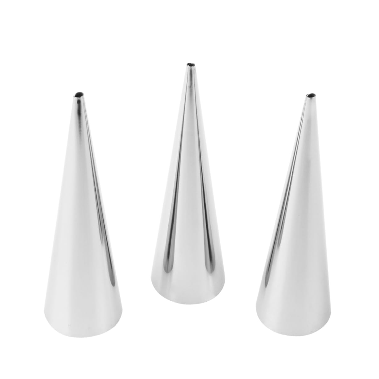 Zerodeko 6pcs Stainless Steel Croissants Mold Large Non-stick Spiral Baking Tool for Horn Cakes Decoration and Baking Boys and Girls