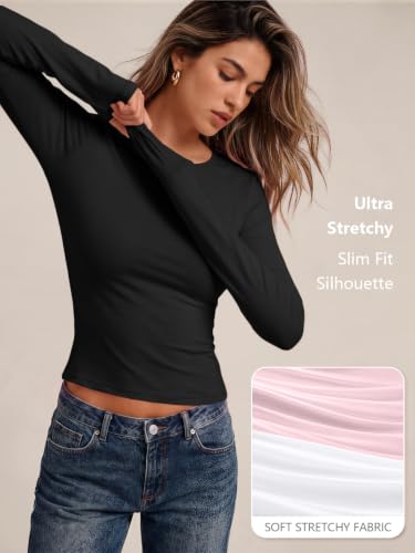 Image of Trendy Queen Womens Long Sleeve T Shirts Fall Fashion Basic Y2K Tops 2026