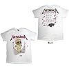 Metallica T Shirt One Landmine Band Logo Official Mens White XXL #2