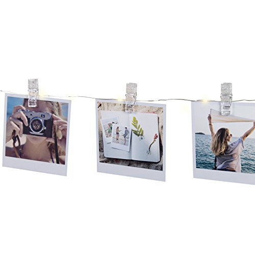 Global Gizmos 36 LED 16 Peg herinneringen foto lichtketting, kunststof, transparant