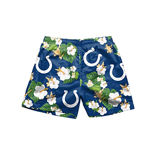 Image of FOCO NFL Mens NFL Team Logo Floral Hawaiian Swim Suit Trunks