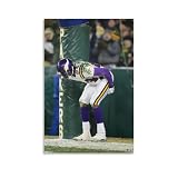 JUNXITING Randy Moss Poster American Football Wall Art Canvas Print Home Decoration Painting (41515); Unframe; 16x24inch(40x60cm)