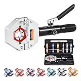 Bonvoisin ホース圧着ペンチ AC油圧ホースクリンパ― ６角圧着 8T 配管R134a 対応 ACフィッティング＃8/＃9/#10対応 手動油圧パイプ 油圧式圧着ペンチ 7種ダイス付き エアコン修理 カーエアコン修理 配管圧着作業