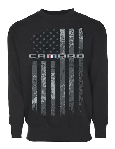 JH DESIGN GROUP Men’s Chevy Camaro Flag Pullover Crewneck Sweatshirt Sm-3X