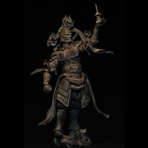 Kaiyodo Takeya Revoltech Action Figure: #001 Tamonten Wooden Version #TOP2
