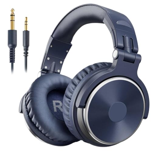 �L���w�b�h�t�H�� �X�e���I �v���t�F�b�V���i�� DJ �w�b�h�t�H�� �}�C�N�t���I�[�o�[�C���[���j�^�[�C���z���ቹ�w�b�h�Z�b�g Oneodio Pro 10 �ƌ݊�������(Pro 10 Blue)