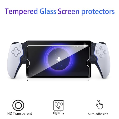 FDHYFGDY Cristal Templado para Sony PS5 Playstation Portal/PS Portal【2 Piezas】 Protector de Pantalla, 9H Dureza HD Vidrio Templado Anti-Arañazos Sin Burbujas Glass Screen Protector - imagen 2