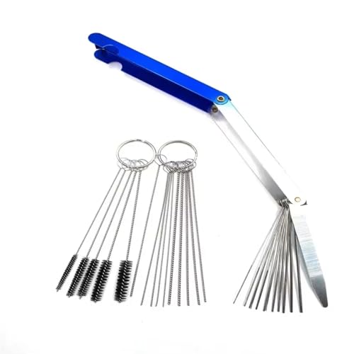Kits de reparación Carburador con Chorros De Carbono, Agujas Limpieza Cepillos Herramientas Limpiadoras para Automóvil Motocicleta, ATV Soldador Motosierra(01-Kit)