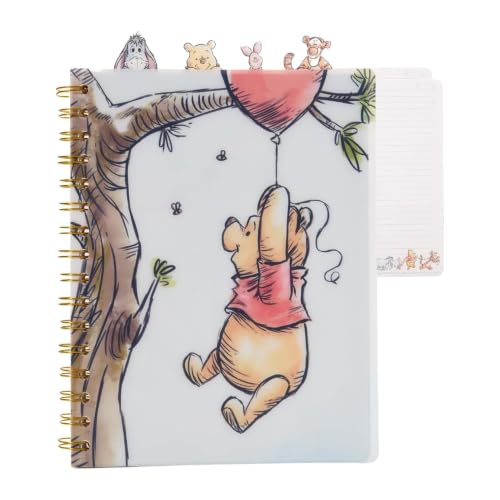 Carnet Winnie l'ourson à spirales et onglets 96 pages blanches lignées Disney