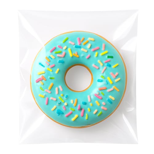 6x9 Inch Cookie Bags 120 Pcs Clear Self Sealing Cellophane Treat Bags for Candy Jewelry Gift Wrapping Party Favors Crafts Cookie Wrappers Self Adhesive