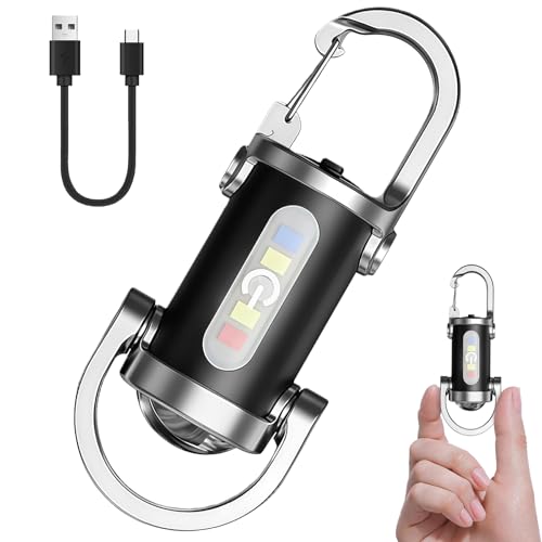 flintronic Mini Linterna LED Recargable USB, Linternas Pequeñas, Mini Linterna para Emergencias al Aire Libre, Ultra Brillante, Impermeable, Portátiles, para Exteriores, Camping