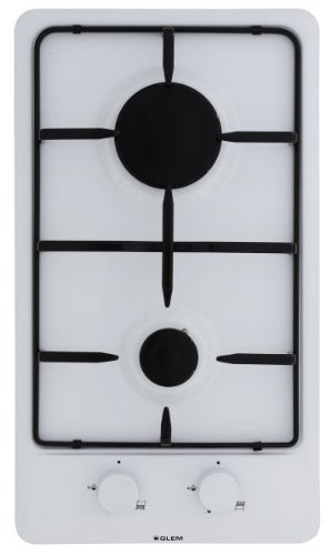 Glem GT32WH plaque Blanc Intégré Gaz - Plaques (Blanc, Intégré, Gaz, Émaillé, 1000 W, 3000 W)