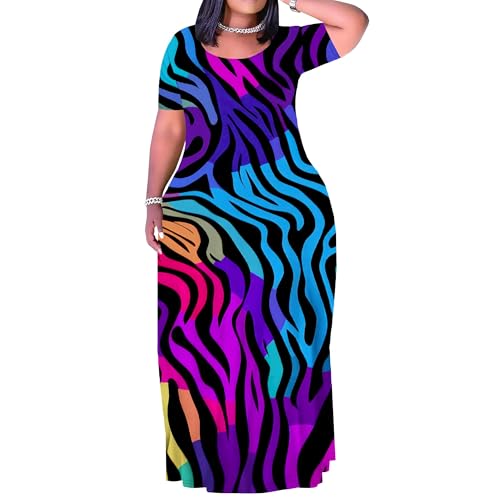 Plus Size Maxi Dresses for Curvy Women T-Shirt Summer Sun