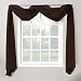 LuxuryDiscounts Beautiful Elegant Solid Chocolate Brown Sheer Scarf Valance Topper 37" X 216" Long Window Treatment Scarves