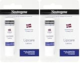 Neutrogena Norwegische Formel Lippenpflege, pflegender Lippenpflegestift für rissige und trockene Lippen (1 x 4,8 g) (Packung mit 2)