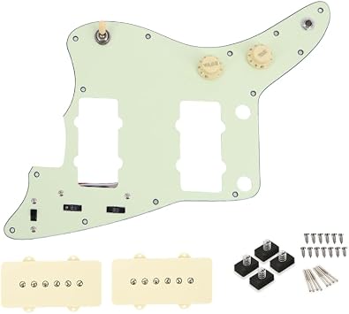 Loaded Guitar Pickguard Prewired Wiring Harness for Jazzmaster Electric Guitar with JM Pickups Mint Green