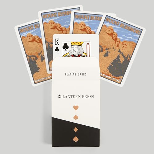 Lantern Press Mt Rushmore Memorial, Juego de 52 Cartas miniatura 6