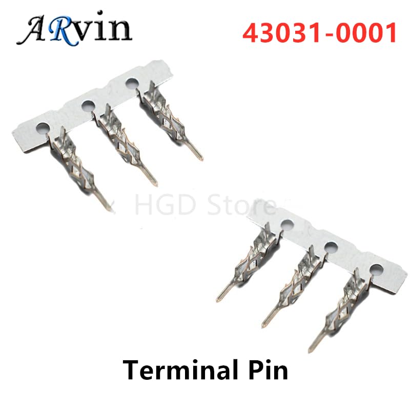 Wiring Connecting Terminals - 100pcs Molex Connector 43031-0001 430310001 Terminal Pin Wire Gauge 20-24AWG