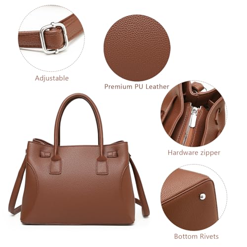 Bolso Satchel Mediano Mujer con Asa Superior miniatura 5
