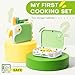 Toddler Cooking Set with Storage Box-Kids Kitchen Set,Safe PP Material Montessori Kitchen Tools for Real Cooking,Dishwasher Safe,Fun Bird-Shaped Organizer Toddler Knife Set