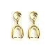 Linsoir Beads Metal Pinch Clip Bail Bead Pendant Connector Jewelry Findings Gold Plated 7X20mm Pack of 50