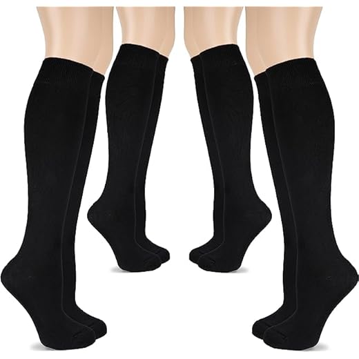Girls Knee High Socks Pack of 4