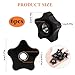 6 Pcs 5/16-18 Threaded Knob Nut, 5 Star Shaped Female Thread Knob with Sturdy PP and Stainless Steel Thread, Black Plastic Star Knobs Screw-On Clamping Knobs for Tool, Machinery & Equipment (5/16