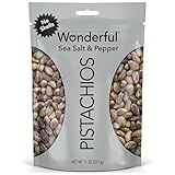 Wonderful Pistachios No Shells, Sea Salt & Pepper Flavored Nuts, 11 Ounce Resealable Bag, Protein Snacks, Gluten Free, Healthy Snack