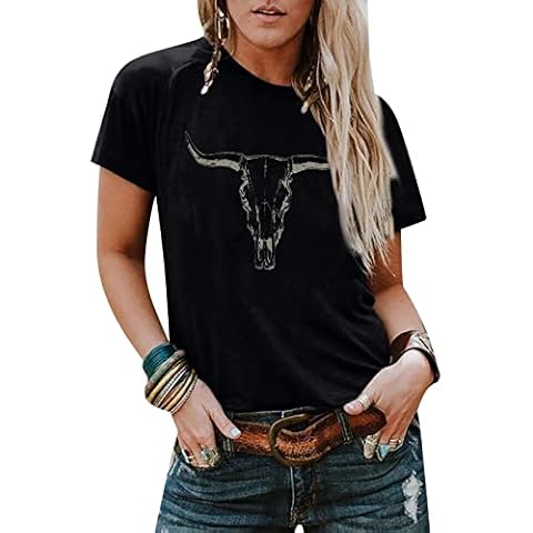 UNIQUEONE Boho Cow Skull Shirt Cover
