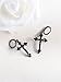 Fashion CZ Cross Dangle Earrings for Women Girls Hypoallergenic Crystal Charms Drop Dangling Huggie Small Hoop Cartilage Cuff Dainty Punk Faith Jewelry Gifts for Prayer (Black)