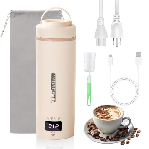 Travel Mini Kettle Portable Electric Kettle with Plug-in Boiling & ...