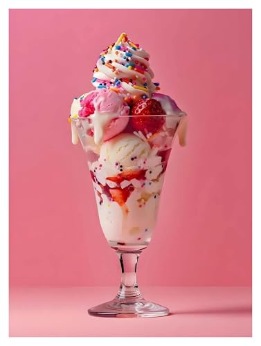 Poster arts décoratifs dessert et glace pour bar et maison F